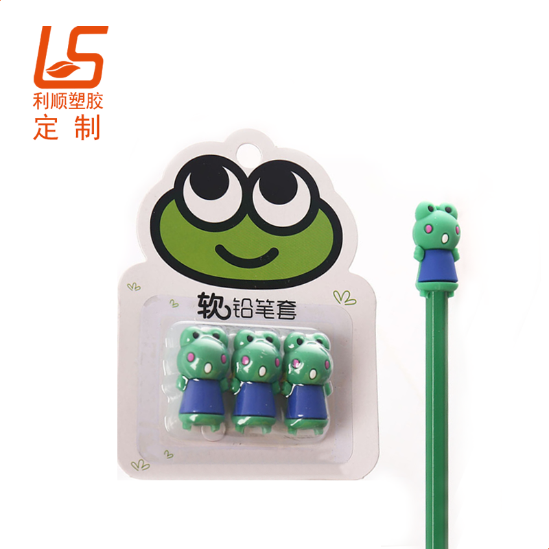 定制PVC軟膠卡通筆帽 立體公仔鉛筆塞